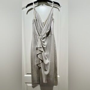 Eliza J Silver Asymmetrical Dress